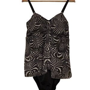 Swimsuits for All One Piece Bathing Suit Black Gray Modest